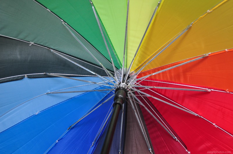 Color spectrum in a umbrella free photo
