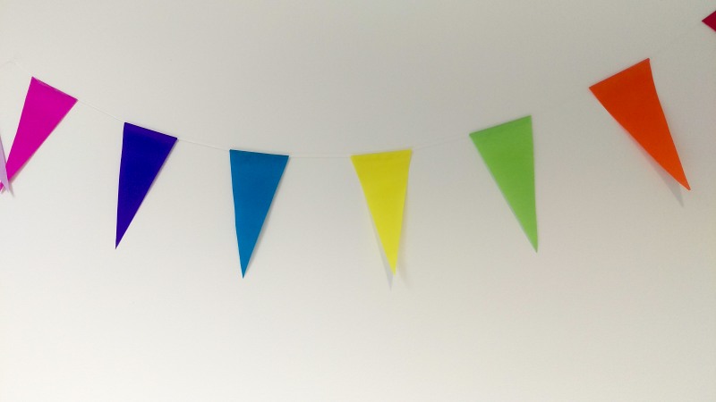 Multicolor party flags free photo