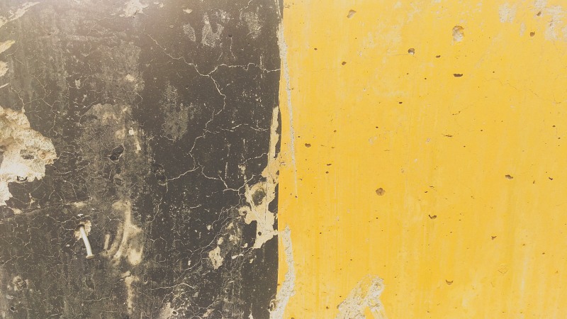 Yellow danged concrete block texture free photo