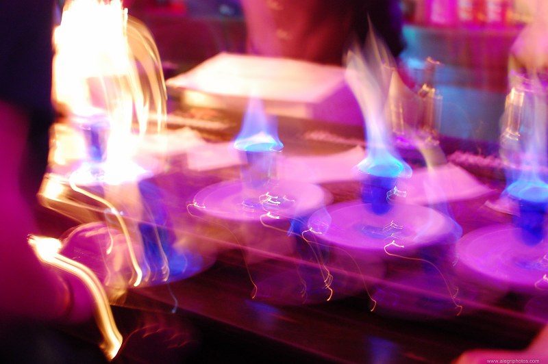 Blurred party bar shots free photo