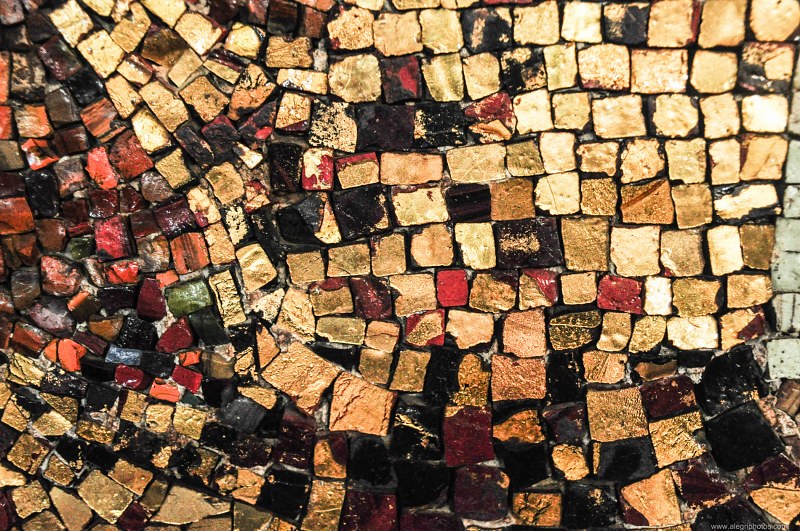 Golden tiled stones decoration free photo