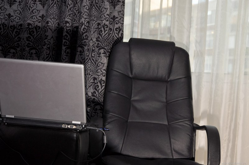 Office chair and notebook free photo