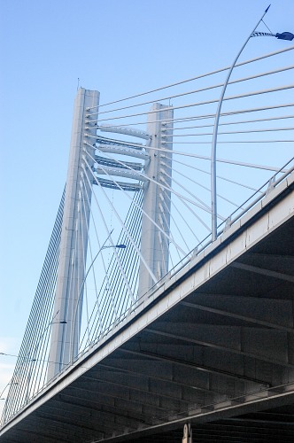 Central pylon of a modern bridge free photo