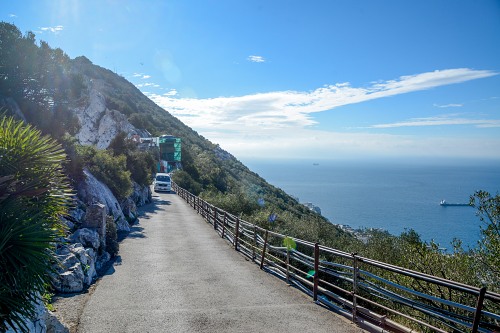 Tourist van Gibraltar rock free photo