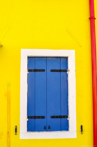 Blue and yellow window free photo