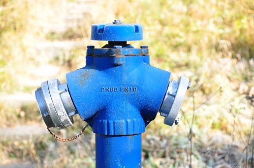 Blue fire hydrant free photo