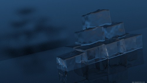 Blue ice cubes free photo