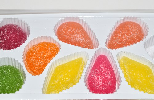 Box of fruit jellies free photo