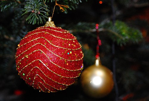 Christmas baubles free photo