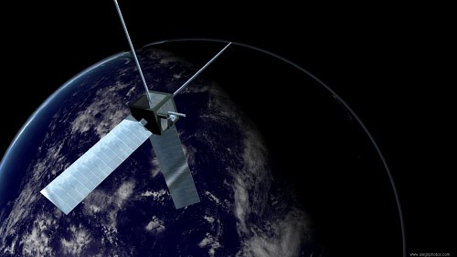 Communication satellite on Earth orbit free photo