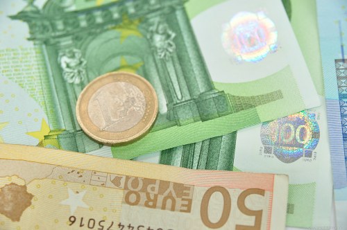 Euro notes and coin free photo