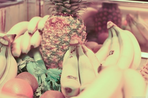 Fresh exotic fruits in supermarket free photo