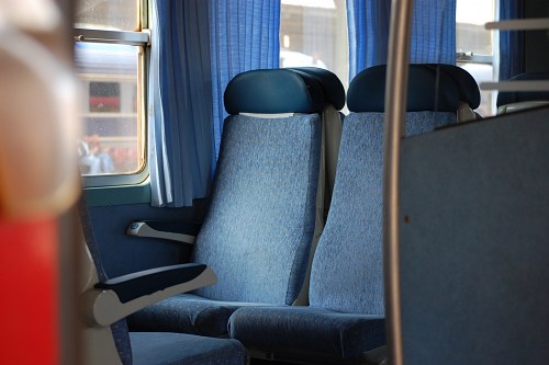 Seats in train free photo