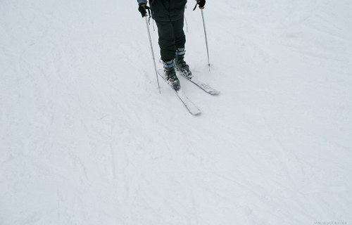 Skior on slope free photo