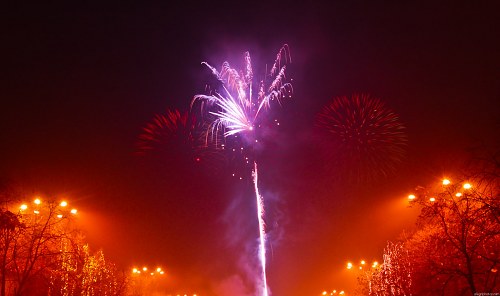 Vibrant fireworks free photo