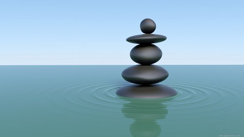 Zen stones in water free photo